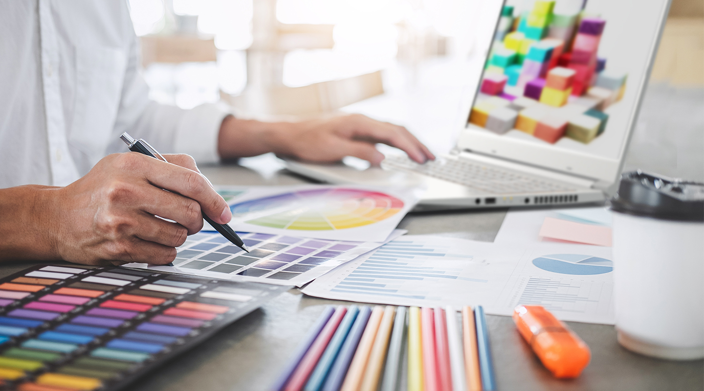 Illustration of Creative Professional Working with a ConceptD Device